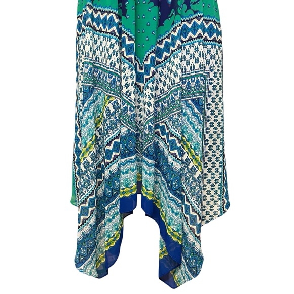 Rabbit Rabbit Rabbit - Women’s Asymmetrical Paisley Boho Dress Sz. 8 - Picture 3 of 6